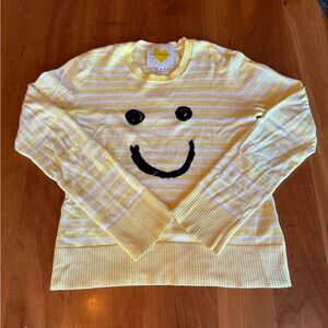 Rosenthal Yellow Crew Neck Sweater with Smiley Face